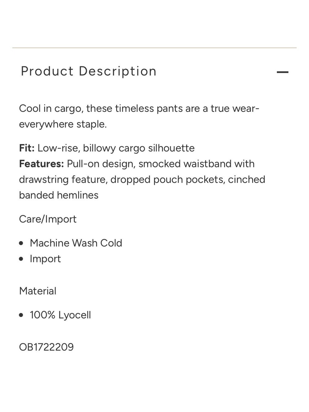 NWT FREE PEOPLE PALASH SOLID CARGO PANTS - GOLDENROD 7780 size M - Picture 9 of 9